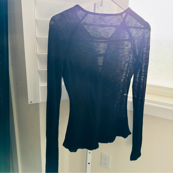 Freepeople. Intimately free. Size S. Sheer full sleeve with curved hem. NWOT - Picture 2 of 14